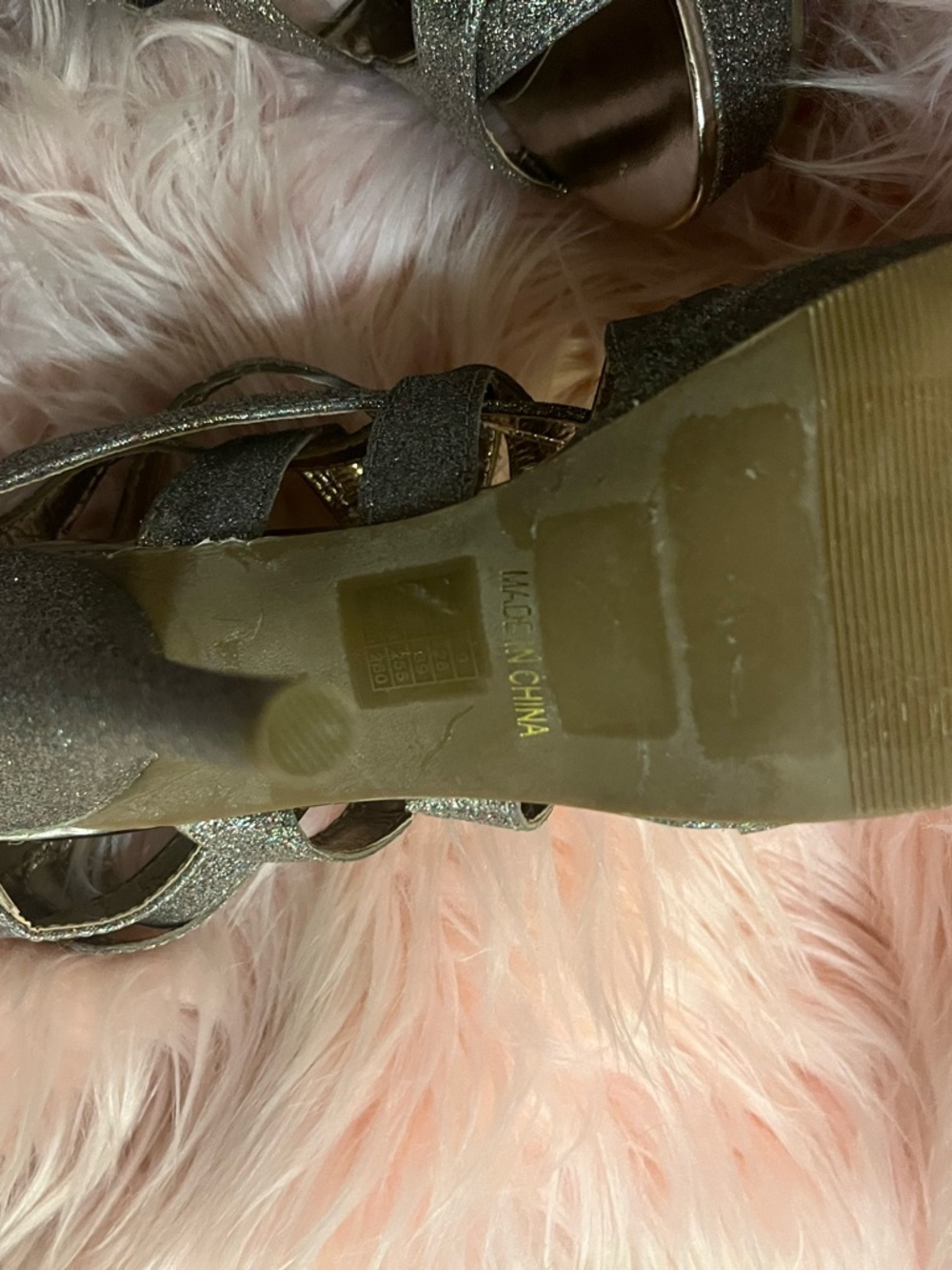 Women's Glitter Strappy High Heel Sandals - Silver - Picture 4 of 5